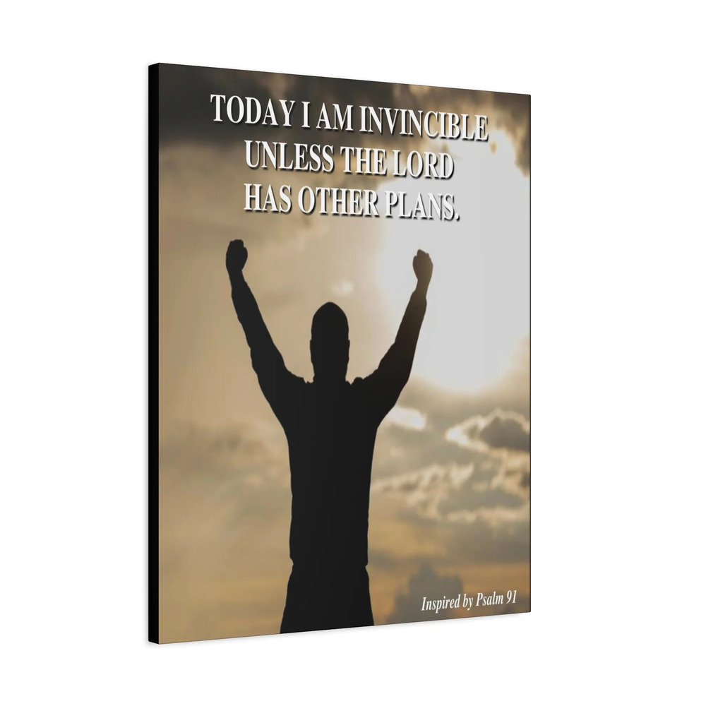 Scripture Walls Today I Am Invincible Canvas Psalm 91 Bible Verse Canvas